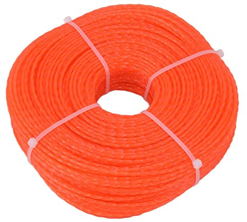 Riuulity Filo da Taglio Arancione da 2,4 Mm, Filo da Taglio in Nylon da 120 M, Accessori per Tosaerba, per, per Ryobi, per e Altri Tosaerba da Giardino Domestici