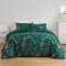 ARYURBU Bettwäsche 200x220 cm Set 3teilig 1x Bettbezug 200x220cm und 2X Kissenbezüge 80x80cm Mikrofaser Retro Dunkelgrün Gold Marmor Glitzermuster für Damen Herren Doppelbett Romantisch