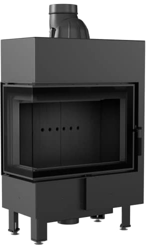 KRATKI Lucy Slim holzbefeuerter Kamineinsatz Lufteinlass BImSchV 2 konform Stahl Thermotec Auskleidung Glasscheibe Linke Seitenverglasung 8 kw 128,2 x 78,1 cm Thermischer Wirkungsgrad 83