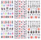 LALAFINA 6sheets Tattoo Manicure Decal Stickers Women for Self- Adhesive Acrylic Decorations Decor DIY Designer Self Adhesive Character Design Decoration Style Nail Tips Decals