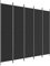 vidaXL Paravent 5-TLG. Raumtrenner Raumteiler Trennwand Umkleide Sichtschutz Spanische Wand Wohnzimmer Schlafzimmer Schwarz 250x220cm Stoff