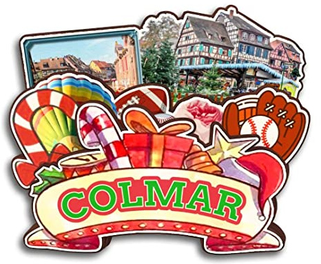 Colmar Frankreich-Kühlschrankmagnet, Holz-Kollektion, 3D-Holz, handgefertigt, Reise-, Stadt-Souvenirs, Kühlschrankmagnet, Heimdekoration, Geschenk, 1207