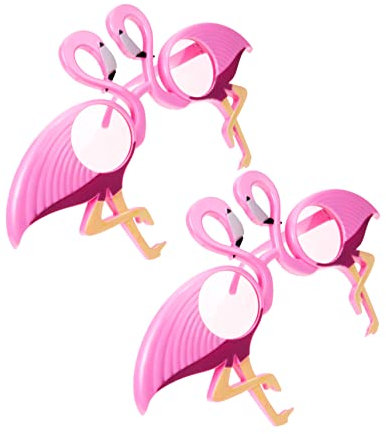 LIFKOME 2 Paires Lunettes De Fête Lunettes De La Plage Lunettes Mignonnes Verres De Fête Décoratifs Verres De Décoratifs Cadeaux Pour Enfants Flamant Rose Vêtements Photo Banquet Plastique