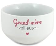 DECOHO Bol petit déjeuner personnalisable Grand-mère-veilleuse · Idée cadeau personnalisé pour mamie