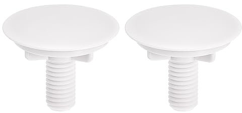 QUARKZMAN Cache Trou de Robinet d'Évier en Plastique Poli, Couvercle Trou Robinet pour Lavabo Espace de Comptoir de Cuisine, 2 Pcs (15-45mm de Diamètre)