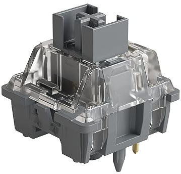 Akko V3 Silver Pro Tastaturschalter mit staubdichtem Schaft für mechanische Gaming-Tastatur, 5-polige lineare Schalter (45 Stück)