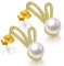 Hasen Ohrringe Kaninchen Schmuck Hasen Ohstecker Ohrringe Gold Damen Perlenohrringe 585 Gold