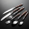 Schwarz Besteck Set 4 Personen ESSONIO 24-teiliges Cutlery aus Edelstahl with Rivet Handles Besteckset für Zuhause und Restaurant Hochzeit Dishwasher Safe Durable Ergonomic