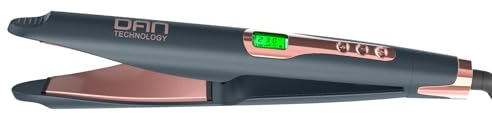 DAN Technology Hair Straightener and Curler 2 in 1 Straightening Flat Iron with Dual Voltage Twist Flat Curling Iron Adjustable Temp Curling Iron with LCD Display for All Hair Types
