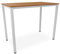 Stehtisch Büro-Besprechungstisch Metallgestell grau, Beine quadratisch, Steh-Arbeitstisch Gesamthöhe 112,5 cm, Pausentisch Empfangstisch hauseigene Fertigung, Workstation (Buche, 140 x 80 cm)