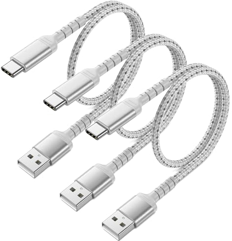 ULIFTUS USB C Kabel Kurz[0.5M, 3 Stück], 50CM USB C Ladekabel 3A Geflochten USB A auf UAB C Schnellladekabel Kurz Typ C Datenkabel ompatible für Samsung Galaxy S21 S22 S23, Huawei, Pixel, Xiaomi