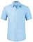 HISDERN Mens Short Sleeve Blue Shirt Regular Fit Casual Formal Shirts Button Down Business Dress Shirt Non Iron,XL