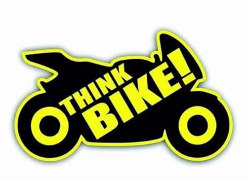 Think Bike Pack of 2 Vinyl Decals Stickers Car Truck Bus Van Bumper Sticker Window
