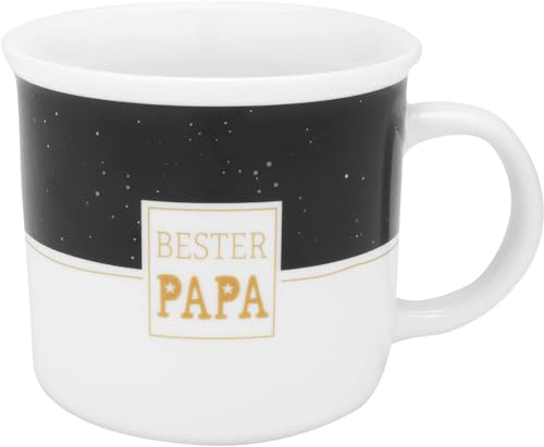 GRUSS & CO Tasse mit Motiv Bester Papa | Lieblingstasse in Geschenkbox, Porzellan, 38 cl, Tasse mit Spruch | Geschenk, Geburtstag, lustiges Geschenk | 48938