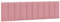 vidaXL Kopfteil Kissen Hanko, Kopfteilkissen mit Linien-Design, Bett Kopfkissen mit Klettverschlüssen auf Rückseite, Kopfteilpolster Kopfpolster, Rosa 180cm Samt
