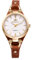 JewelryWe Uhren Damen Leder Klein: Braun Vintage Klassische Analog Quarz Armbanduhr Frauen Geschäft Lässige Uhr Damenuhr mit Punk Schmal Dünnem Leder Armband