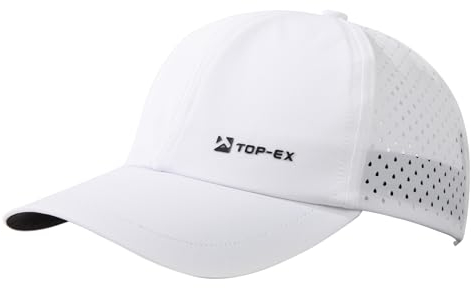 TOP-EX XL/XXL Atmungsaktivem Baseball Cap Herren UPF 50 Running Cap Sommer Kappe Sonnenhut Basecap Sports Golf Cap 95556-Weiß M/L