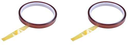 Janasiba 2 pezzi di nastro adesivo Kapton da 10 mm di larghezza resistente al