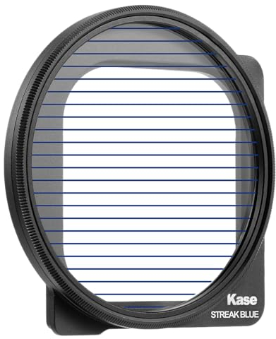 Kase Smartphone Optical Glass Blue Streak Special Effects Filter Anamorph Compatible with iPhone 15 Pro / 15 Pro Max
