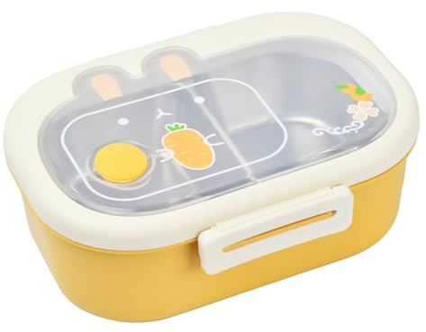 Nivofu Fiambrera de Acero Inoxidable, Fiambrera con Compartimento, Fiambrera a Prueba de Fugas, Caja Térmica Bento Box, Caja de Alimentos, Recipiente para Alimentos, Cubiertos para Colegio, Trabajo