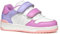 Geox J WASHIBA Girl B Basket, White/Cyclamen, 32 EU