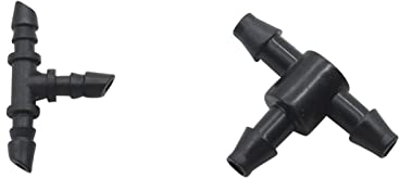 Adaptador de Conector de Utilidad Adaptador de Conector de Manguera 3 Mm, 4 Mm Conector de Lengüeta en T para Manguera Accesorio de Tubería de Riego Adaptador de Tubo en T Accesorio de Manguera Desvia