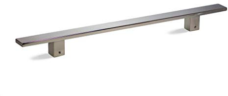 KEYTIGER 18 Inch Long 1-Sided Modern Entry Door Handle Chrome Mirror Polish Finish Stainless Steel Door Pull Handle Shower Glass Sliding Barn Doors Interior Exterior Home Commercial Doors, Flat Bar