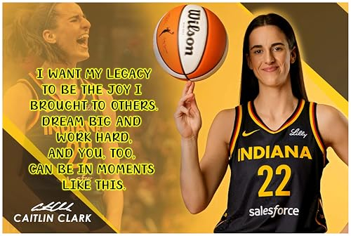 Caitlin Clark Motivationsposter, Zitat, inspirierende Zitate, Klassenzimmer-Poster, Bücher, Dokumentarfilm, Basketball, Pro-Legende, Kaitlyn, Merch, WNBA Indiana Fever, Jersey, Bekleidung, Iowa Star