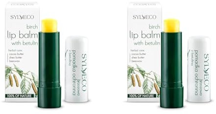 SYLVECO Birken-Lippenpflegestift mit Betulin. Lippenbalsam für frauen und männer. Naturkosmetik größe 4,6g. (Packung mit 2)