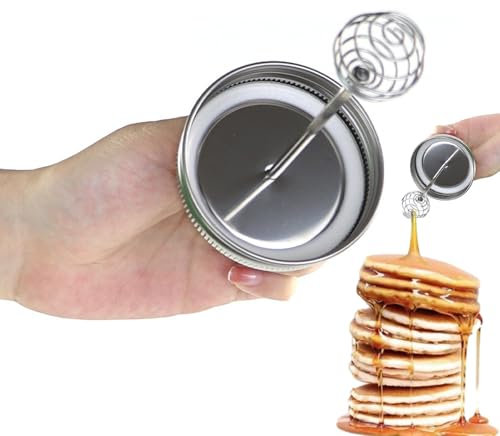 Salyeeluly Honey Stirrers Lid | Honey Dispenser | Detachable Stainless Steel Lid With Honey Dipper For Regular Mouth Mason For Honey Container