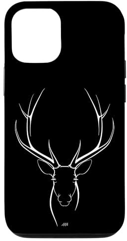 Minimalistisches Hirsch-Design / Trachten-Motiv / Jagd Hülle für iPhone 15