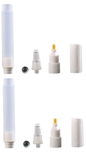 2 Stück/Set 5 mm gelber runder Kopf, nachfüllbarer Lackstift, leere Farbmarker, befüllbarer Lackstift für Aquarell-, Steinmalerei