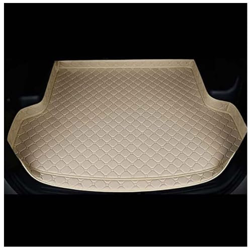 LPOJUHBSWAR Coche Cuero Alfombrilla Maletero para Renault Espace 2015-2023, Antideslizante Funda De Maletero Alfombra Protectora Maletero Bandeja Accesorios,A/Beige