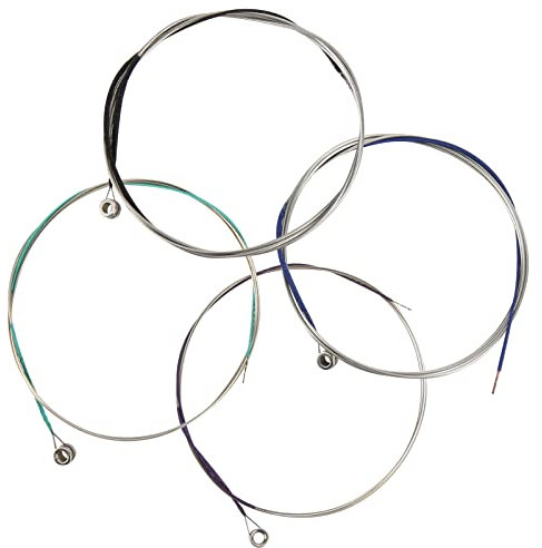 4pcs Bratsche Saiten Set, Silber Wund + Kupfer - -Wicklung mit Stahlkern + -geplantes Ball -End, Rot + Blau + Lila + Schwarz, Dekorieren Sie Ihre Bratsche, Vier Verschiedene Verschiedene