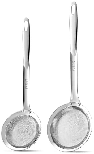 Ugotit Fat Skimmer - Juego de cucharas de acero inoxidable 304, colador de alimentos de malla fina