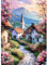 CEOVR Landschaft Diamond Painting Bilder Kit Erwachsene,5D Diamond-painting 30x40cm,Blumenstadt Diamant Art Set