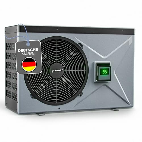 poolomio® Wärmepumpe Pool 55–70m³ NET Inverter 10 | Ultra-Leise Poolheizung mit WiFi | Energieeffiziente Heizung (COP 13,40) für Swimmingpool | DC Full Inverter bis 11,6kW, -5°C Betrieb, Soft Start