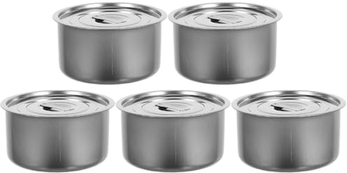 UKCOCO Lot de 5 Bols Vapeur en Acier Inoxydable, Cuiseur Vapeur Compact Résistant à Haute Température, Bols Multifonctions pour Cuisson Légumes, Riz et Aliments Bébé, Ustensiles