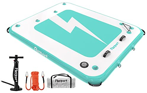 Piattaforma galleggiante gonfiabile bacino, Galleggiante Dock per piscina lago della spiaggia, piattaforma gonfiabile nuoto Multi-Person con pompa dell'aria e borsa di trasporto