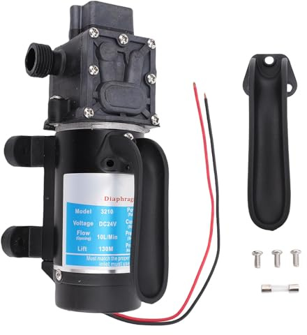 Aolidsive Pompe à Eau pour Camping-car 24 V CC 120 W, Pompe de Surpression Auto-amorçante Haute Pression 0,8 MPa avec Tête de 130 Mètres et Sortie 4 GPM pour Camping-cars et Remorques de