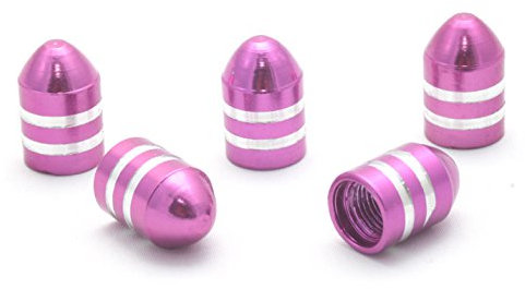 5X Ventilkappen Patrone kurz Farbe: Lila Silber Purple Silver Ventilkappe Vplik