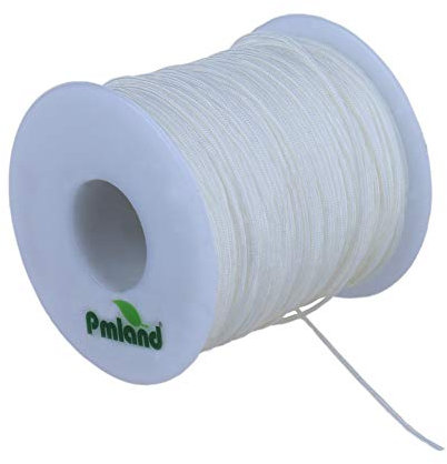 PMLAND 1 x Rolle mit 91,4 m Langen Schattenschnur, 0,9 mm, Weiß