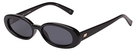 Le Specs Outta Love Oval Frame Acetate Occhiali da sole uni Nero