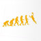 Jintora Aufkleber für Auto - Autoaufkleber - Evolution Handballer - 190x80mm - JDM - Die Cut - Bus - Fenster - Heckscheibe - Laptop - LKW - Tuning - gelb