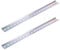 sourcing map 2pcs DIN Rail Sloted Steel Mounting Guide 400mm x 35mm x 6.5mm 0.8mm Thickness Silver Tone
