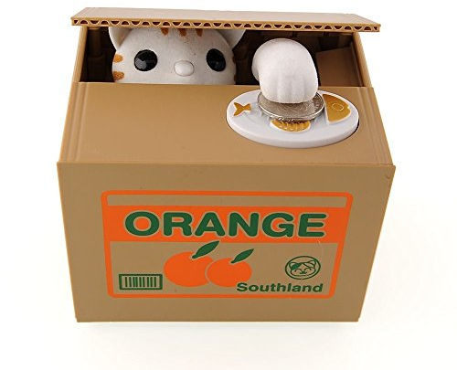 Jzhen Sparschwein,Elektronische Spardose Witziges Sparschwein Geschenk für Kinder(Katze)