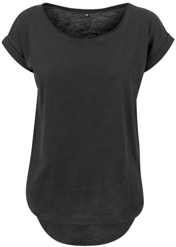 Build your Brand Ladies Long Slub Tee, kurzarmiges Frauen T-Shirt aus Baumwolle in vielen Farben erhältlich, Größen XS-5XL