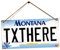 Personalised American Number Plates - Custom Montana – Holes and Twine | Printed Metal Wall Sign Plaque Show Plate