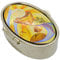 Boîte à chapelet, porte hostie, custode, boite hostie malade Calice Communion, en métal argenté -, 5x3,5cm - Motif II