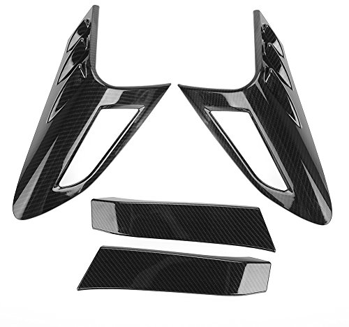 Bediffer Carbon Fiber Style Heckleuchte Rücklicht Abdeckung für CHR, 4 Stück, Schwarz, Stoßfest, Auto, LED, Kunststoff, Rücklicht, Autoleuchtenabdeckung